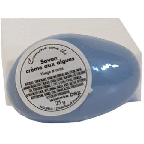 Savon crème bleu aux algues