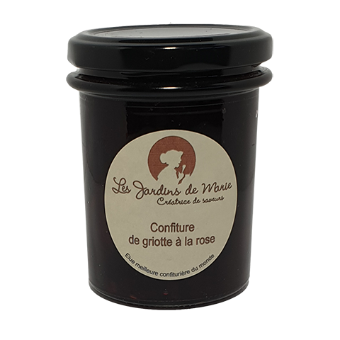 Confiture de griotte à la rose