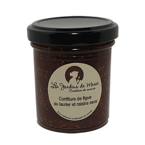 Confiture de figue au laurier et raisins